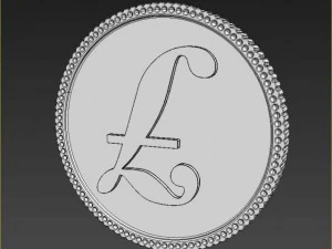 libra golden coin 3D Model