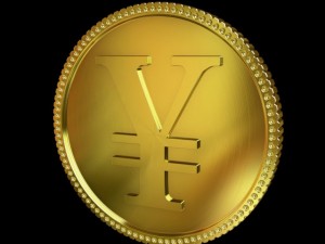 yen golden coin Model 3D