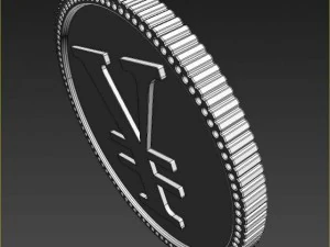 yen golden coin 3D Model