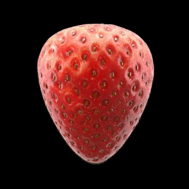 strawberry 3D 模型 .c4d .max .obj .3ds .fbx .stl .blend