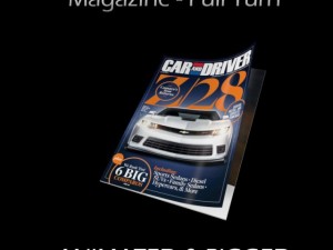 magazine full turn opening rigged  animated 3D Model