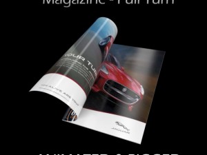 magazine full turn opening rigged  animated 3D Model