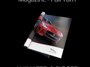 magazine full turn opening rigged  animated 3D Model