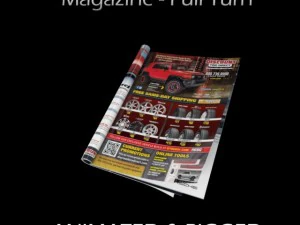 magazine full turn opening rigged  animated 3D Model