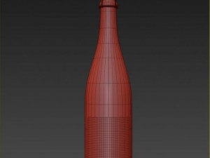 bottle of champagne Model 3D
