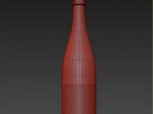 garrafa de champanhe Modelo 3D