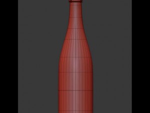 bottle of champagne Model 3D
