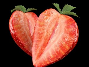 strawberry slice Model 3D
