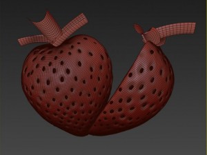 strawberry slice 3D Model