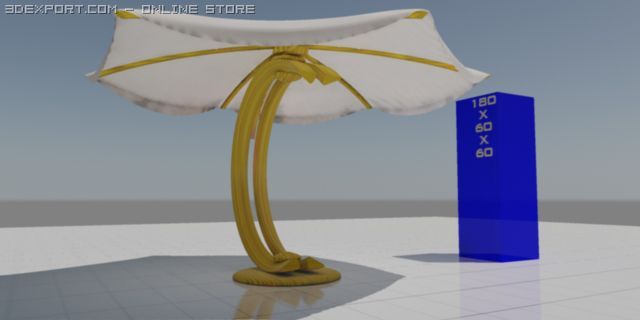 outdoor umbrella. kappa design 3D मॉडल .c4d .max .obj .3ds .fbx .stl .blend 