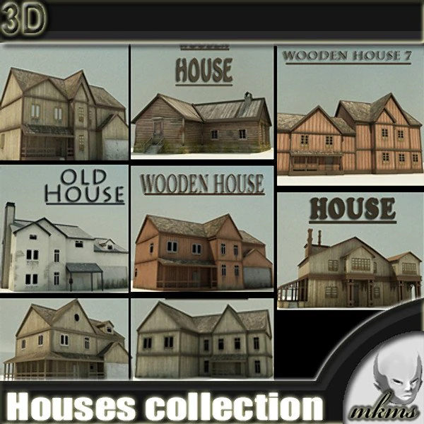 evler 3D Model .c4d .max .obj .3ds .fbx .stl .blend 