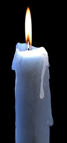 blue candle 3D Modell .c4d .max .obj .3ds .fbx .stl .blend