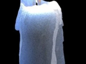 青いキャンドル 3Dモデル