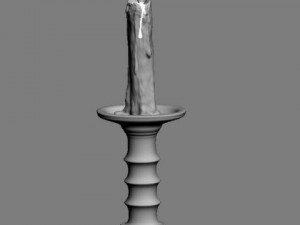 blue candle 3D Modell