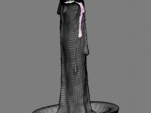 blue candle 3D Modell