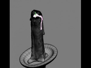 blue candle 3D Modell