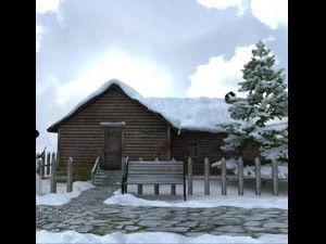 kar evi sahnesi 3D Model