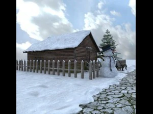 kar evi sahnesi 3D Model
