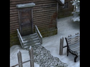 snow house scene 3D Model