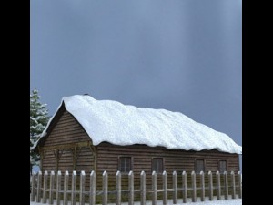 snow house scene 3D Model