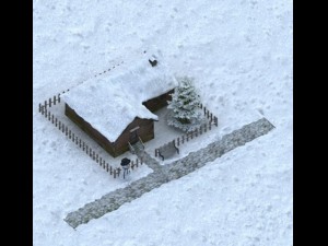 snow house scene 3D Model