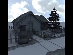 kar evi sahnesi 3D Model