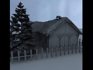 snow house scene 3D Model