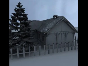 kar evi sahnesi 3D Model