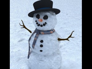 snow house scene 3D Model