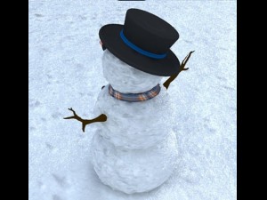 snow house scene 3D Model