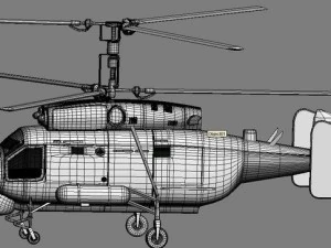 h&eacute;licopt&egrave;re ka25a Modèle 3D