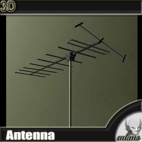 antenna Model 3D .c4d .max .obj .3ds .fbx .stl .blend 