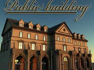 общественное здание 3D Модель