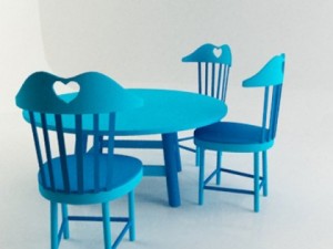 chairs  table Model 3D