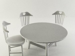 chairs  table Model 3D