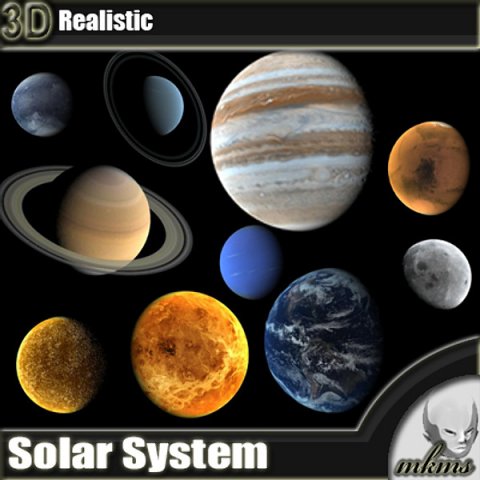 solar system Model 3D .c4d .max .obj .3ds .fbx .stl .blend 