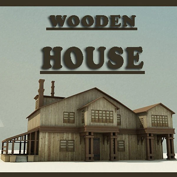 ahşap ev 1 3D Model .c4d .max .obj .3ds .fbx .stl .blend