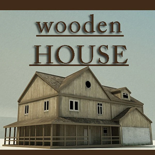 ahşap ev 3 3D Model .c4d .max .obj .3ds .fbx .stl .blend