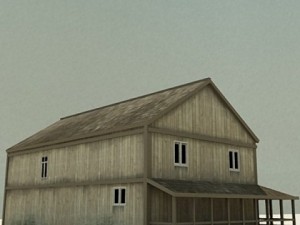 wooden house 3 Model 3D