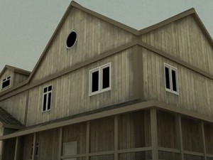wooden house 3 Model 3D
