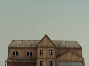 wooden house 4 Model 3D