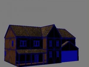 wooden house 4 Model 3D
