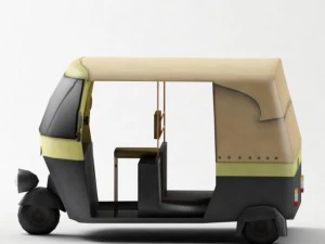 low poly tuk tuk 3D Model