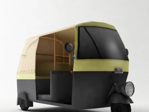 low poly tuk tuk 3D Model