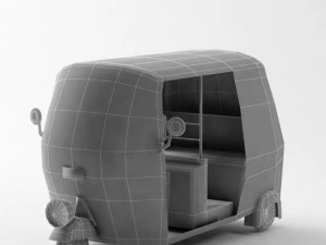 low poly tuk tuk 3D Model