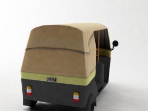 low poly tuk tuk 3D 模型