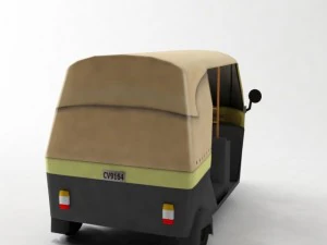 low poly tuk tuk 3D Model