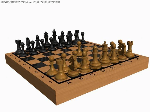 chess 3D Model .c4d .max .obj .3ds .fbx .stl .blend 