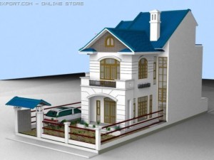 house  inside 1 floor 3D Modell
