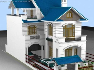 house  inside 1 floor 3D Model
